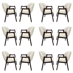 Wonderful Set of 12 Dining Chairs by Ico and Luisa Parisi, Cassina, 1961