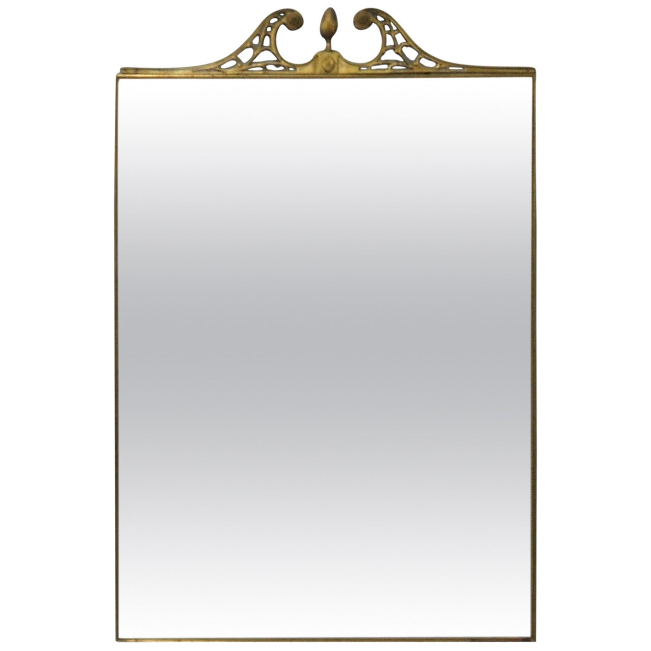 Italian Midcentury Brass Mirror