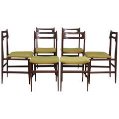 Set of six Albini style chairs