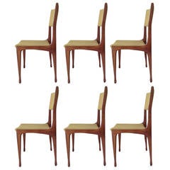 Elegant Set of Six Cassina Chairs by Carlo De Carli