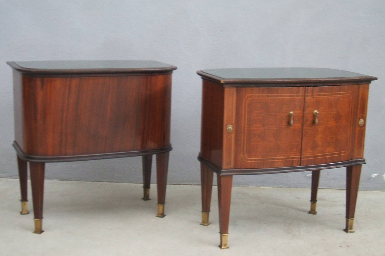 Awesome Pair of Bedside Tables in the Style of Paolo Buffa 3
