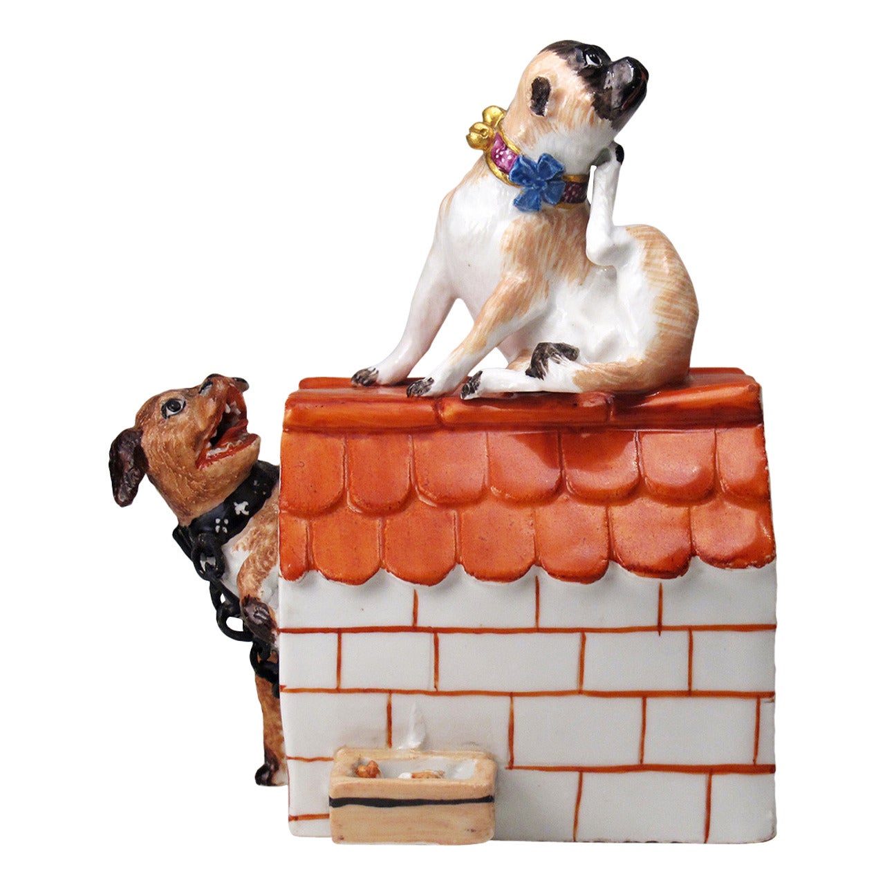 Meissen Group of a Dog House, circa 1740