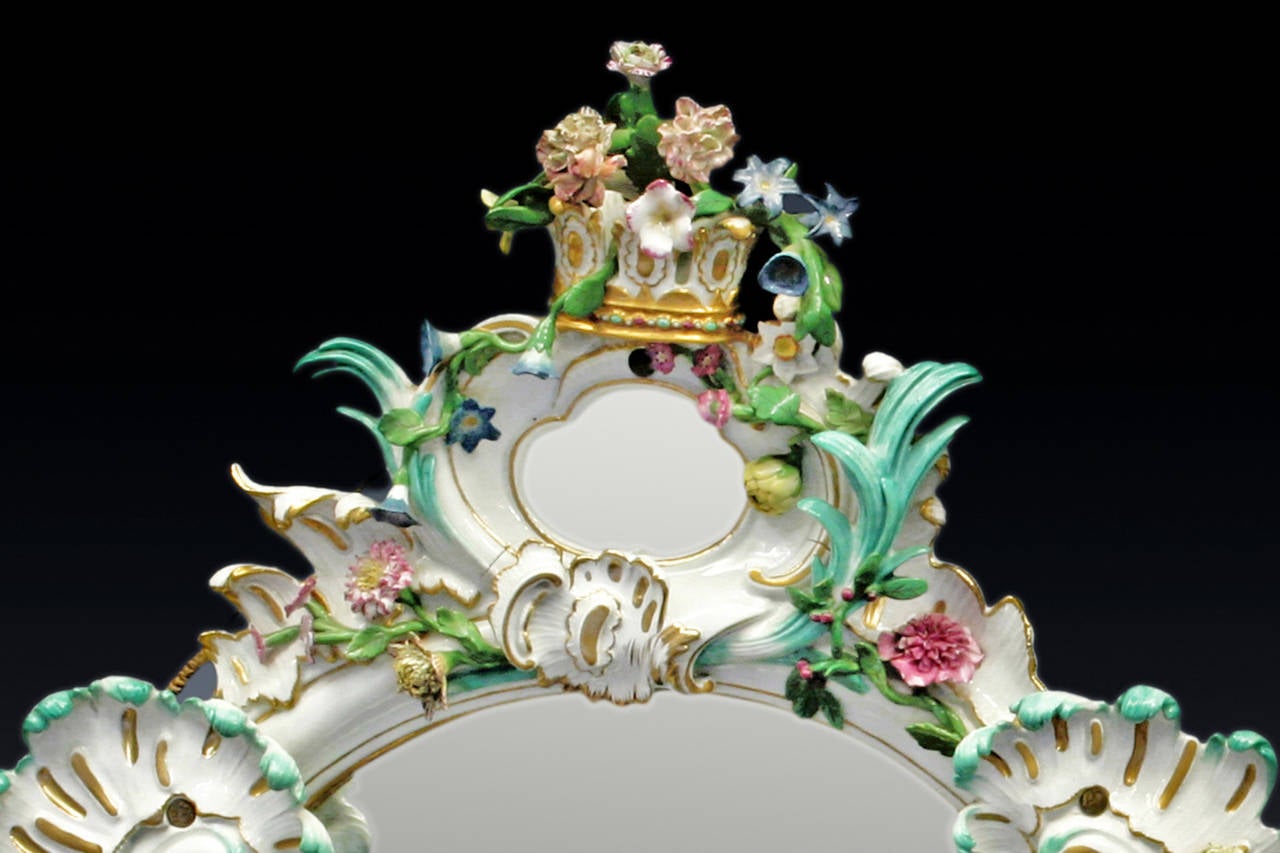 Two Rare and Big Meissen Mirrors In Good Condition For Sale In Weinheim, DE