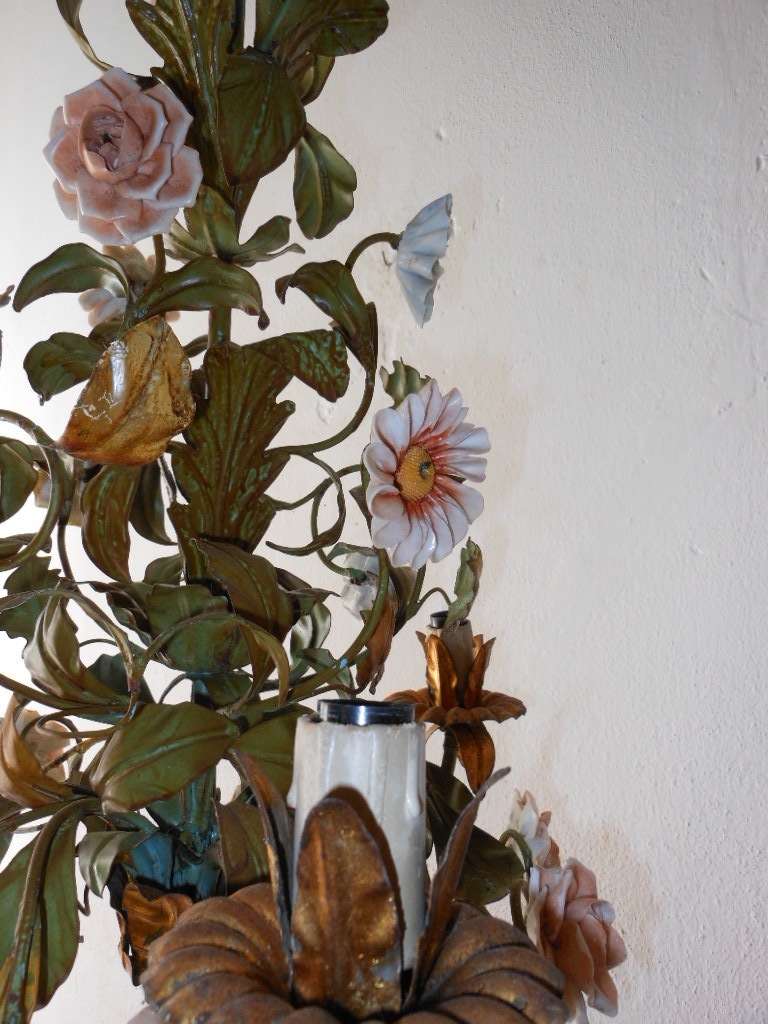 porcelain chandelier roses
