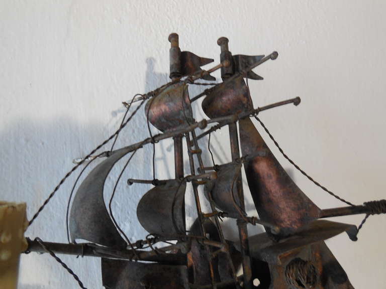 French Pair Wrought iron Nautical Ship Sconces 4