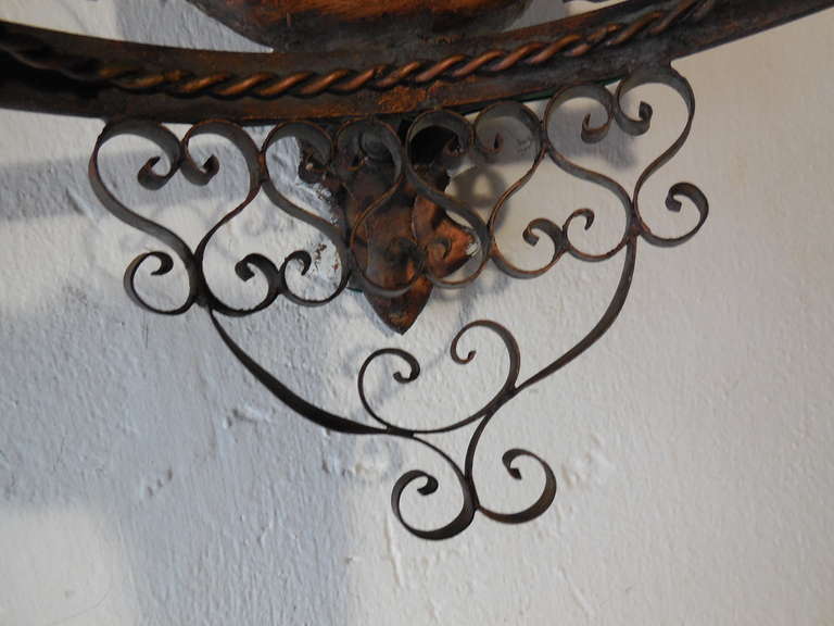 French Pair Wrought iron Nautical Ship Sconces 6