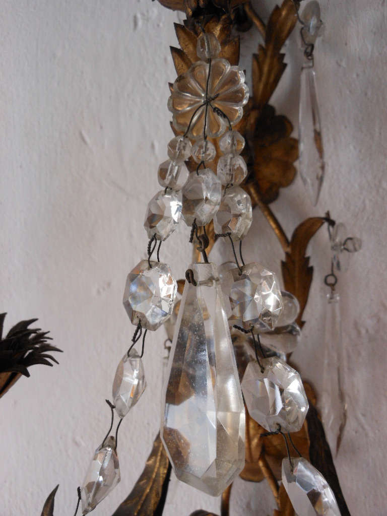 French Crystal Prisms Sconces 2
