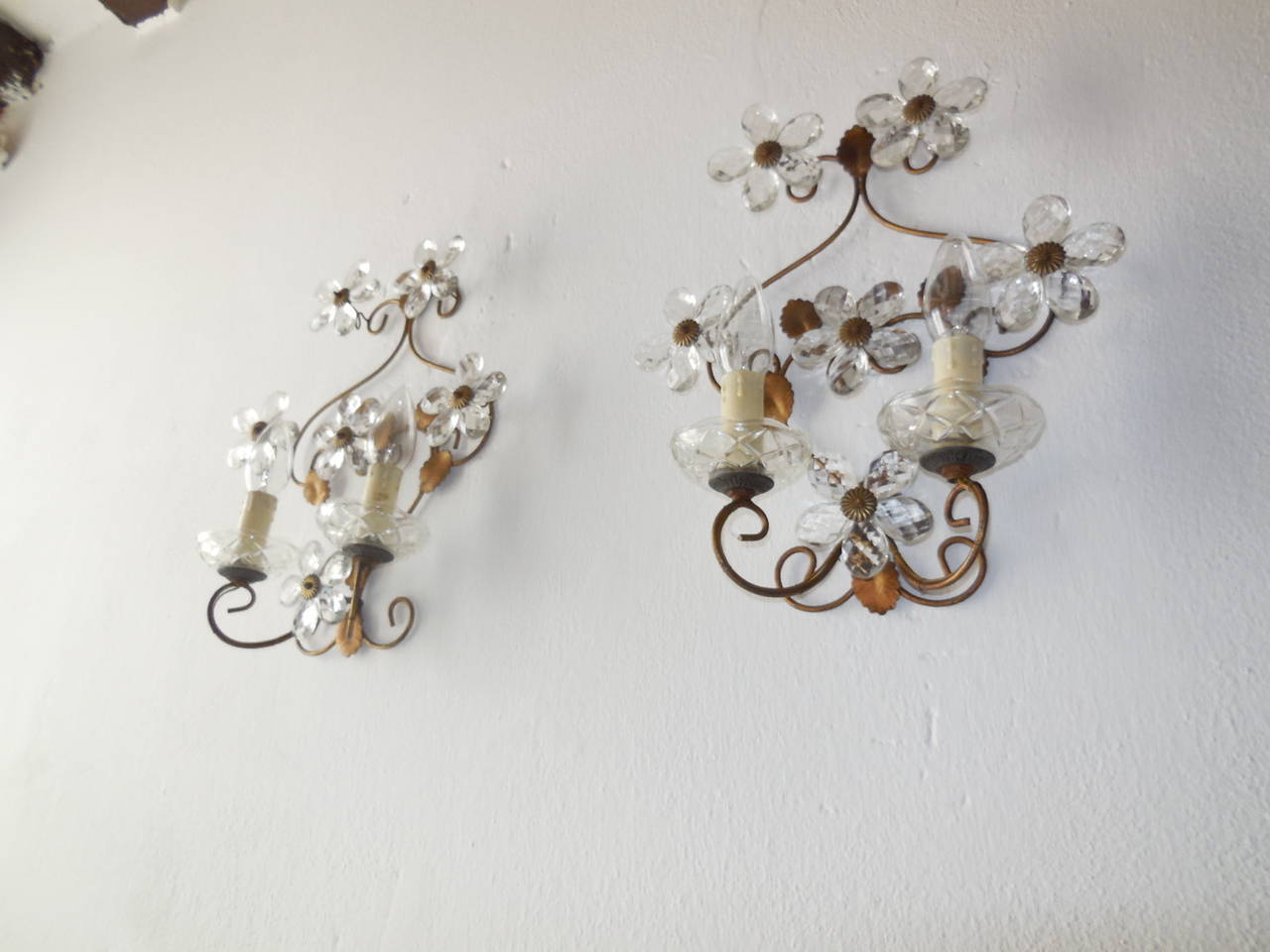 French Clear Flower Maison Bagues Style Sconces