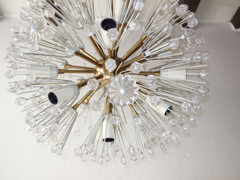 Emil Stejnar Snowflake Gold Chandelier In Good Condition In Modena (MO), Modena (Mo)