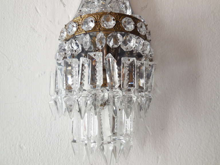 Italian Empire Crystal Sconces 1