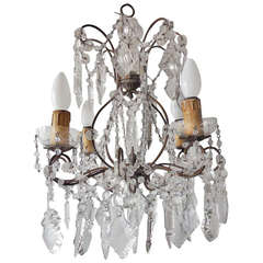 Italian Florentine Crystal Prisms Chandelier 8