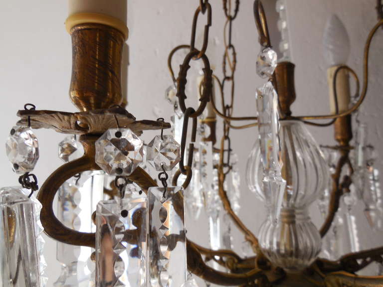 French Crystal Spear & Prisms Chandelier 2