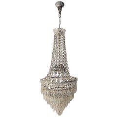 French Seven-Tier Crystal Prisms and Florets Chandelier French Seven-Tier Crystal Prisms and Florets Chandelier