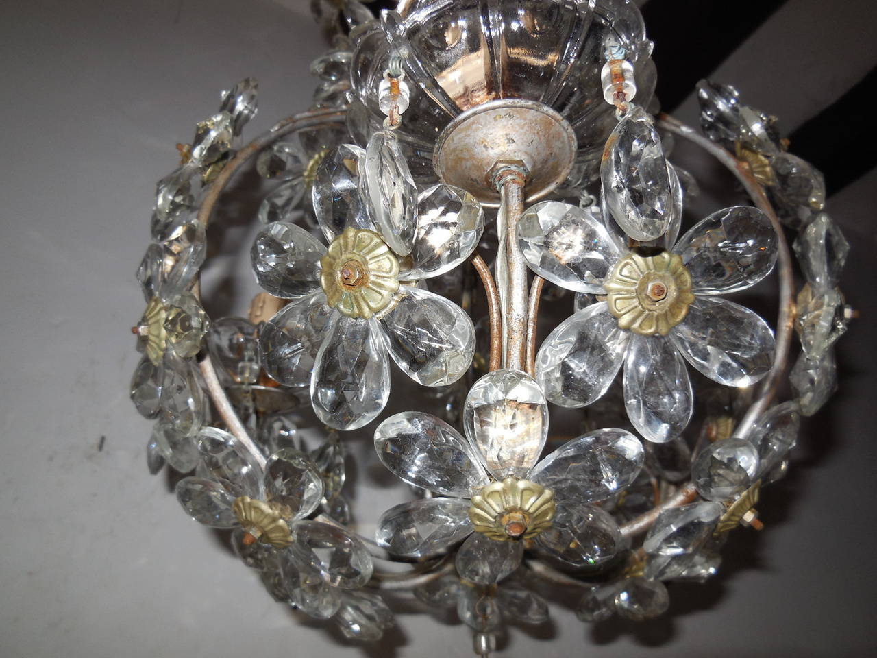 Crystal Prisms Ball Flowers French Chandelier 3