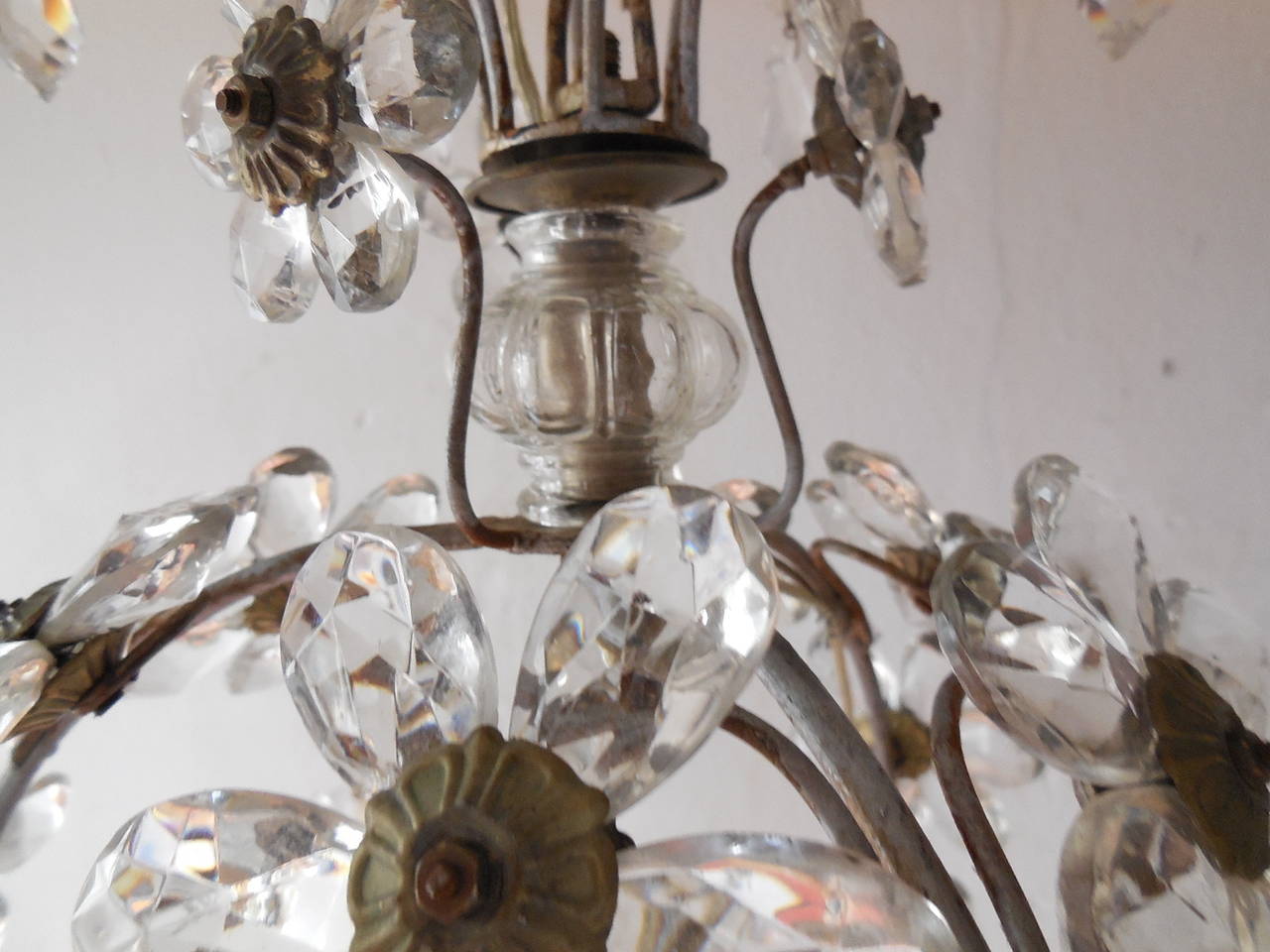 Crystal Prisms Ball Flowers French Chandelier 4