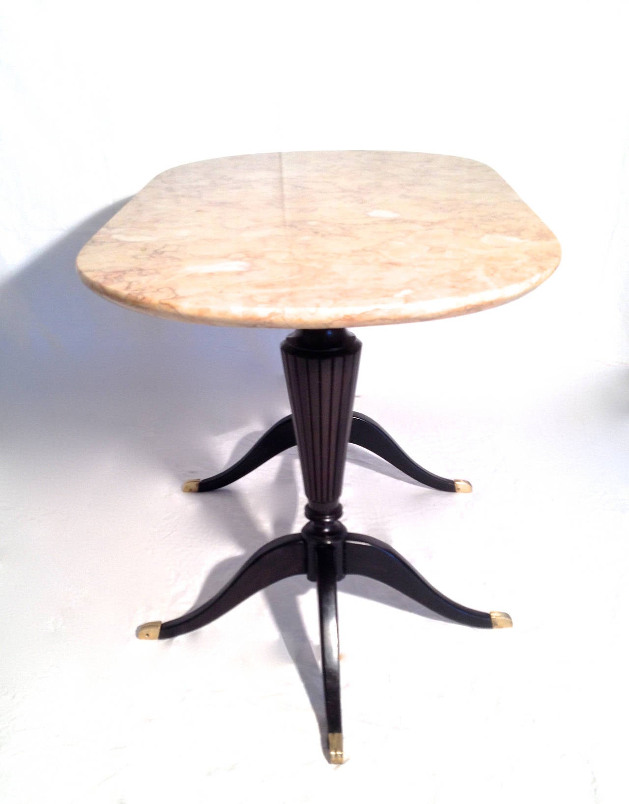 Italian Paolo Buffa Cocktail Table with Marble Top for Fratelli Cassina For Sale