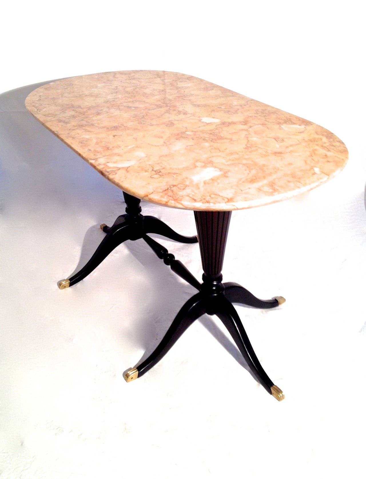 Mid-Century Modern Paolo Buffa Cocktail Table with Marble Top for Fratelli Cassina For Sale