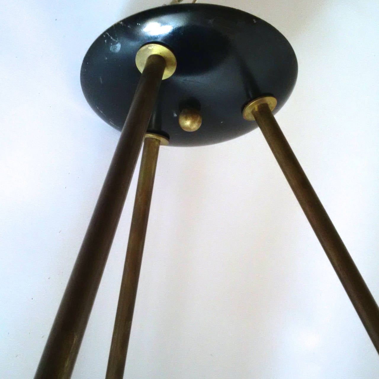 20th Century A Rare Mid Century Italian Chandelier With Sconces and UFO Disc for G.C.M.E 