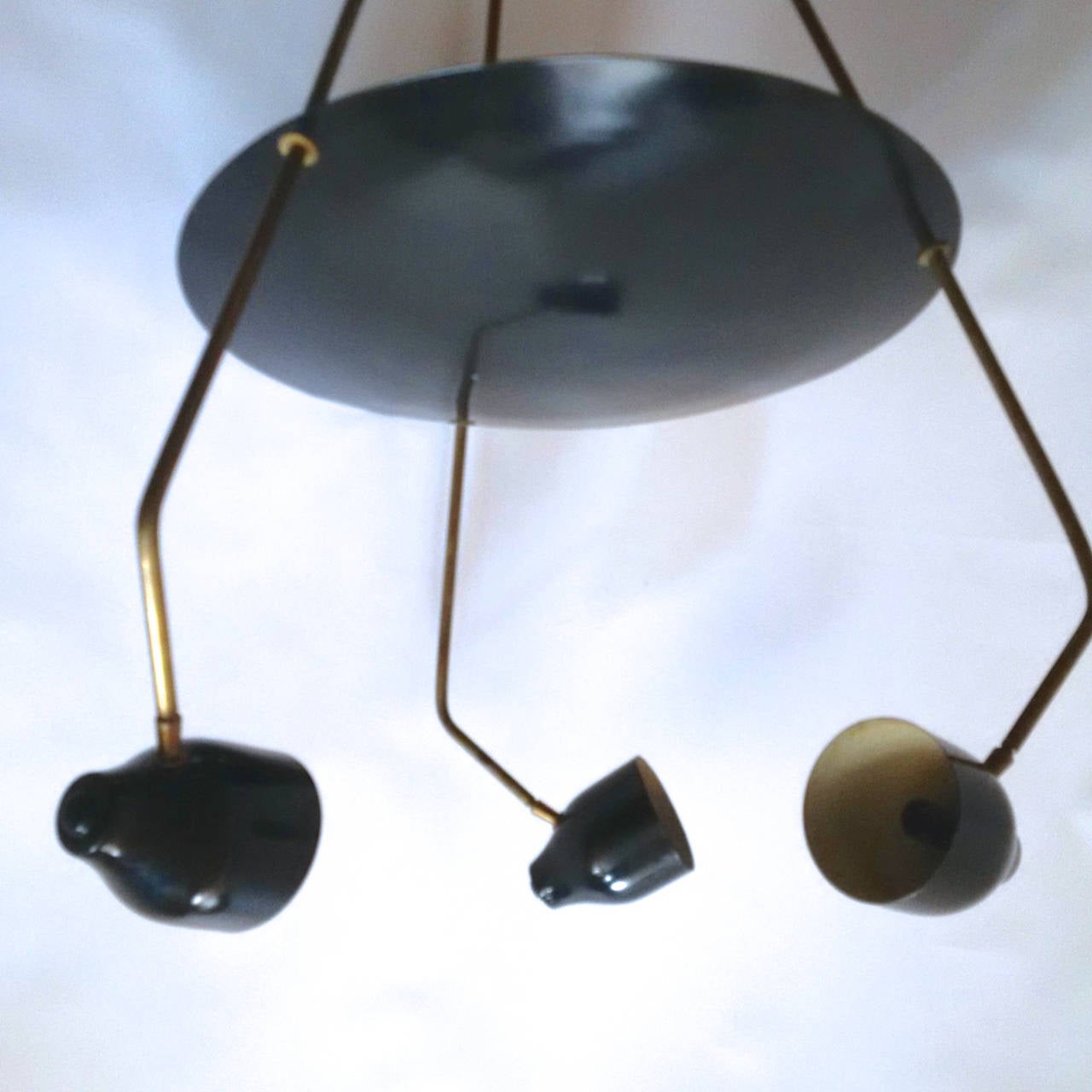 Mid-Century Modern A Rare Mid Century Italian Chandelier With Sconces and UFO Disc for G.C.M.E 
