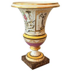 Early 19th Century Paris Porcelain Trumpet Vase