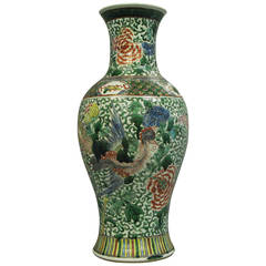 19th Century Large Famille Verte Vase 8