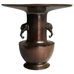 19th Century Japanese Bronze Vase