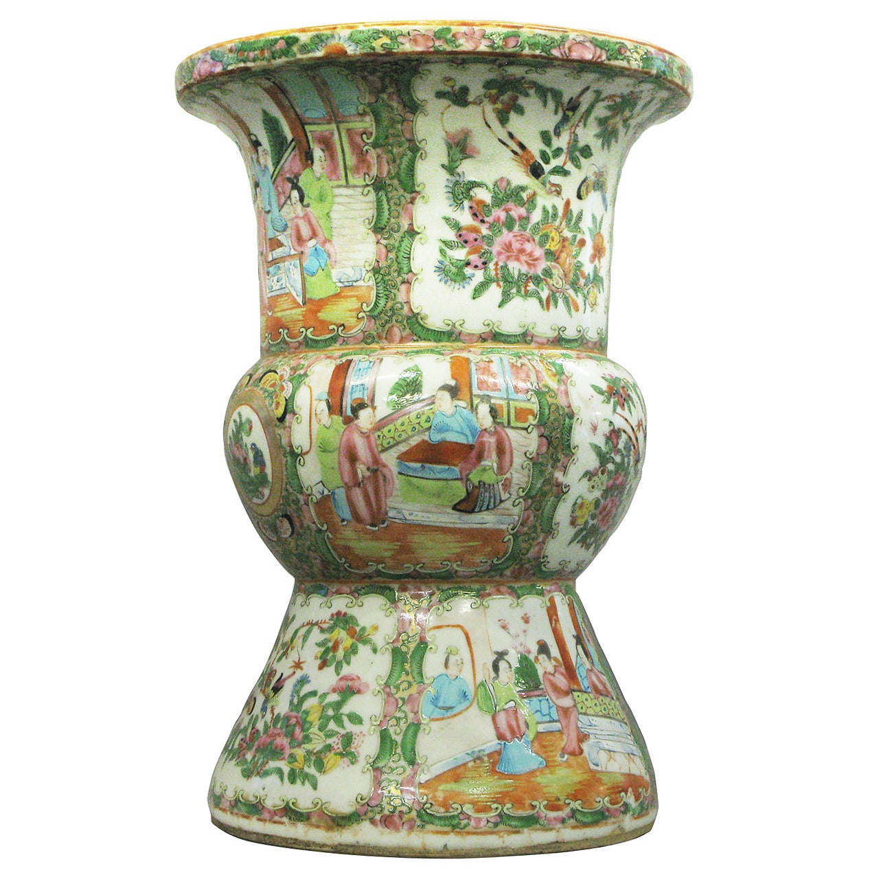 19th Century Canton Beaker Vase