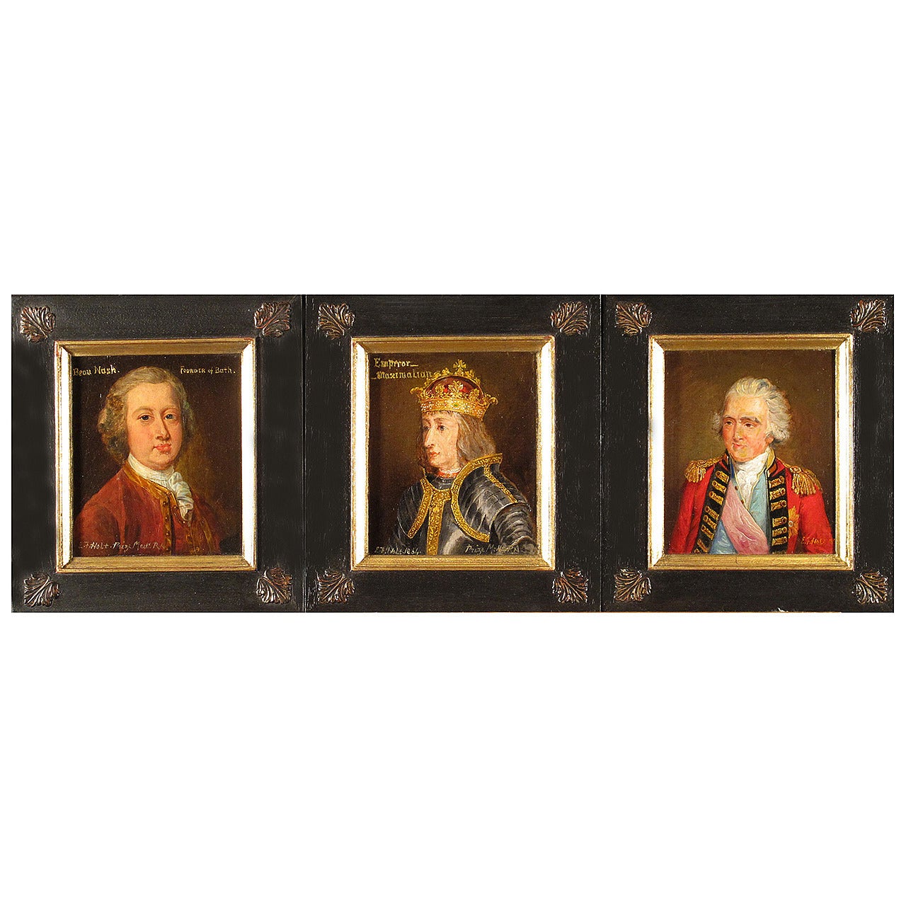 Set of Three Gentlemen Portraits