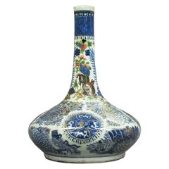 19th Century Clobbered Bottle Vase