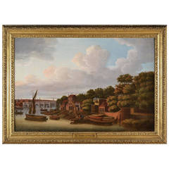 Antique Westminster Bridge from Lambeth Painting