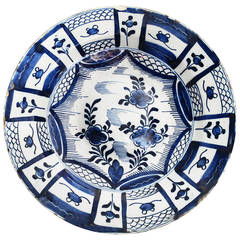 Antique 18th Century Blue and White Delft Charger