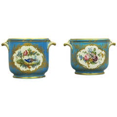 Antique 18th Century Pair of Sévres Cache Pots