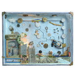 Vintage "Alice In Cyberspace" Mixed Media Wall Sculpture