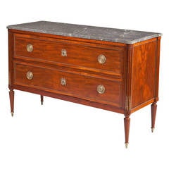 Late 18th Century Mahogany Commode or Chest of Drawers