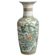 Large-Scale 19th Century Famille Verte Vase