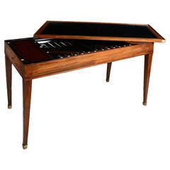 Antique Early 19th Century Mahogany, Empire Period Tric Trac or Backgammon Games Table