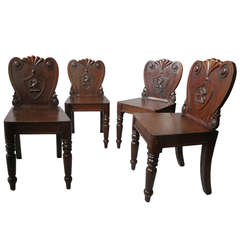 Set of Four 19th Century Hall Chairs