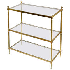 A 20th Century Brass 3-Tier Etagere