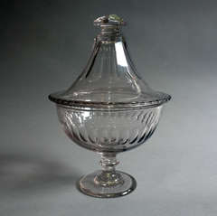 Antique A Victorian Cut-glass Bonbonnière