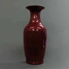 20th Century Large Sang de Boeuf Vase
