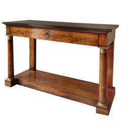 An Early 19th Century Empire Period Mahogany Console Table