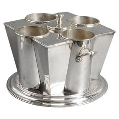 Mid-Century Silver Plated Wine Cooler
