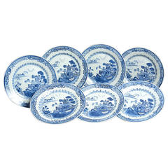 Set of Seven 18th Century Chinese Export Plates