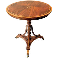 A 19th Century Spanish Circular Mahogany Occasional Table