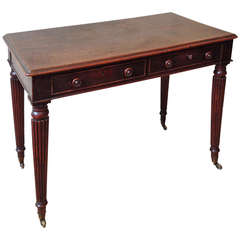 A 19th Century Regency Oak Writing Table or Desk Attributed to Gillows