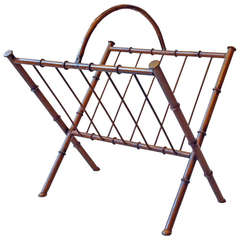 A 20th Century Faux Bamboo Magazine Rack