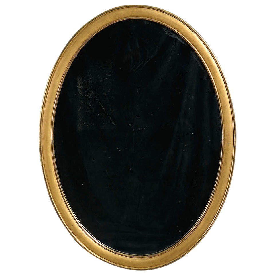 Mid-19th Century Giltwood Oval Mirror
