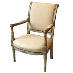 Directoire Period Painted Desk Chair or Fauteuil Armchair