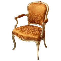 Louis XV Painted Salon Armchair