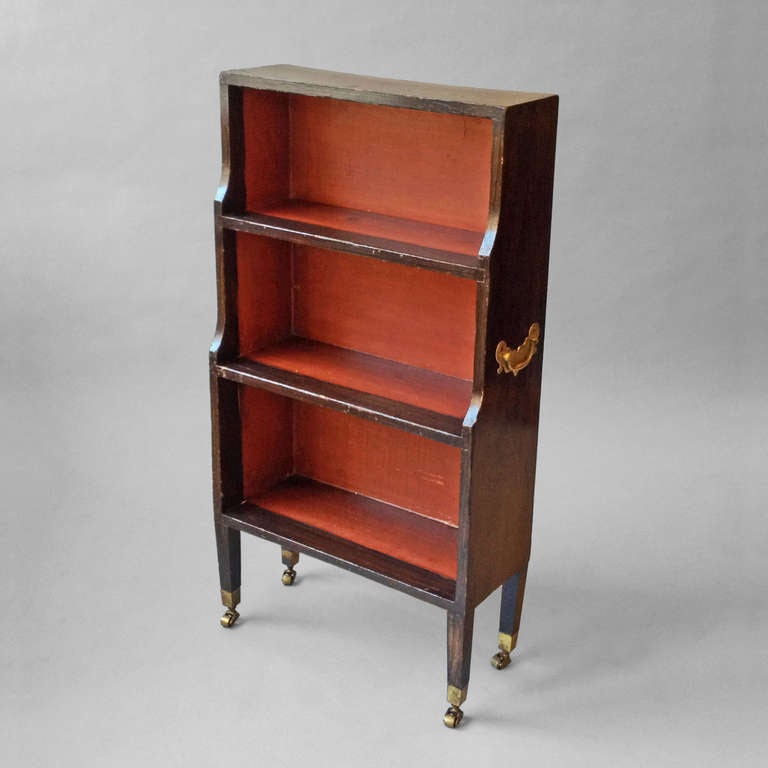 Faux Rosewood Dwarf Bookcase